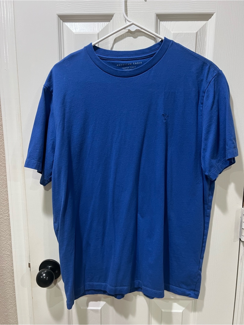 American Eagle Super Soft Standard Blue Short-Sleeve Crew Tee Size Large